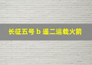 长征五号 b 遥二运载火箭